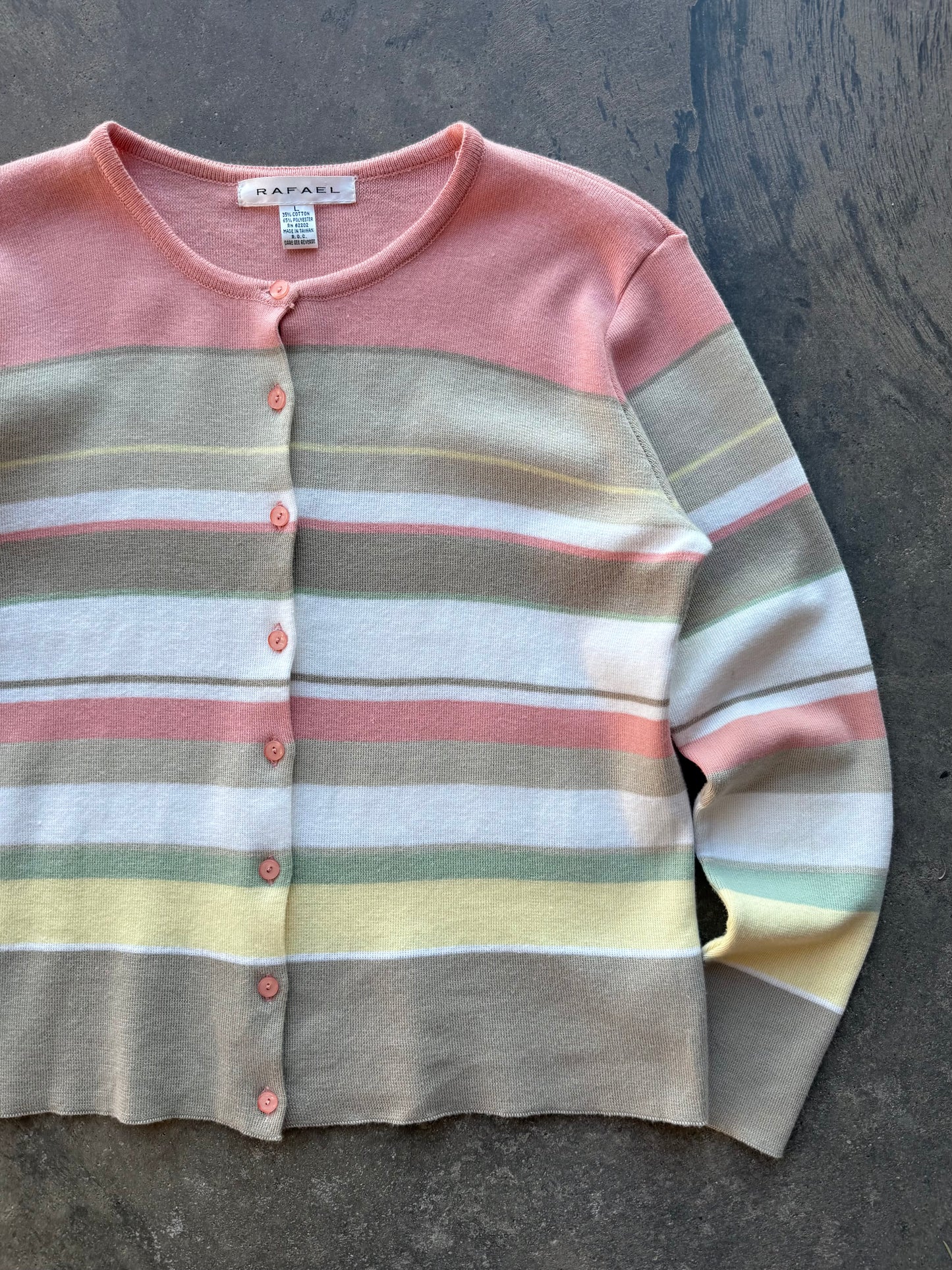 Striped Cardigan - L