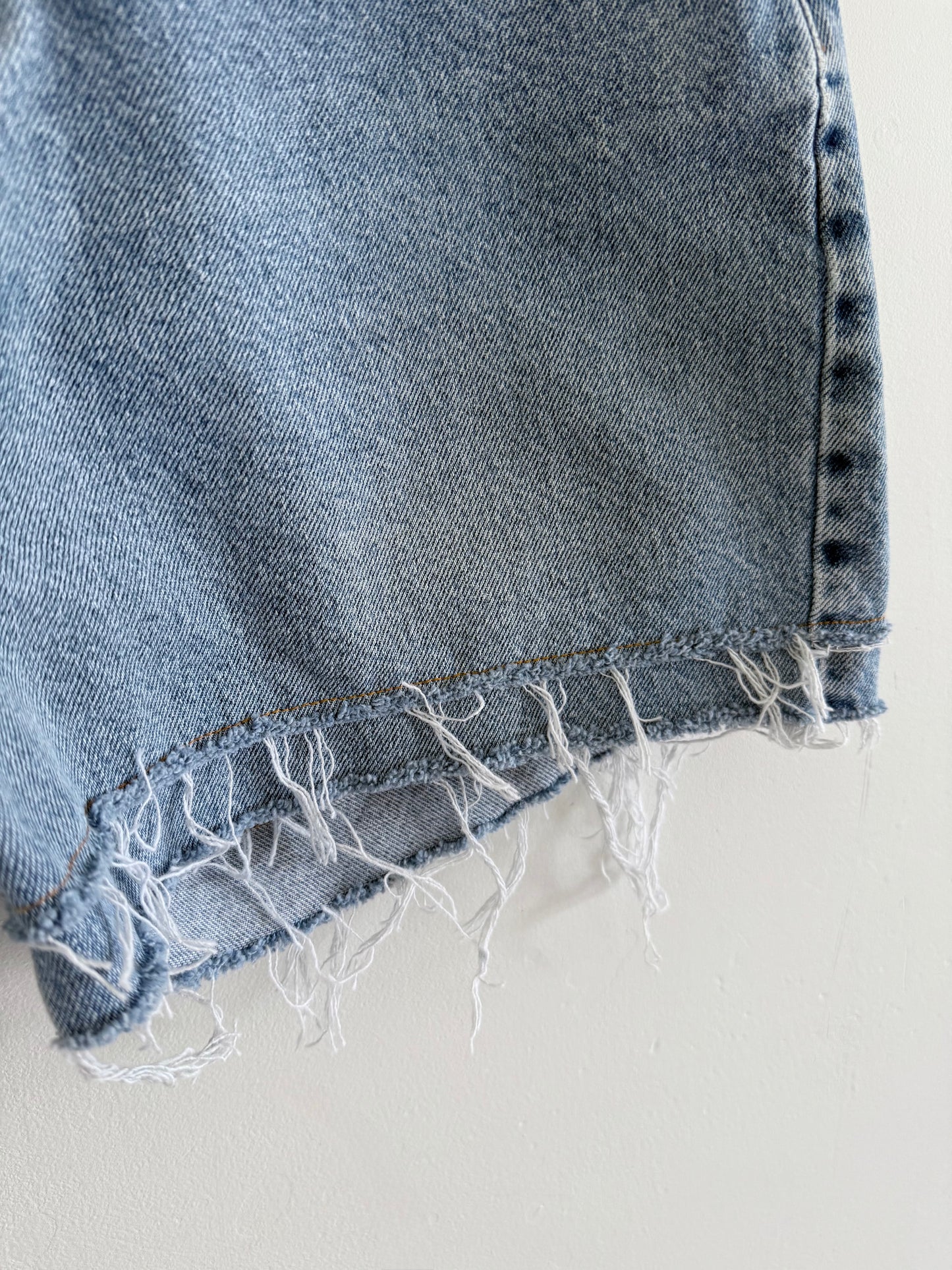 Double Fray Denim Shorts - 30x2.5