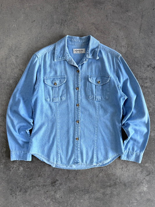Denim Button Down - L