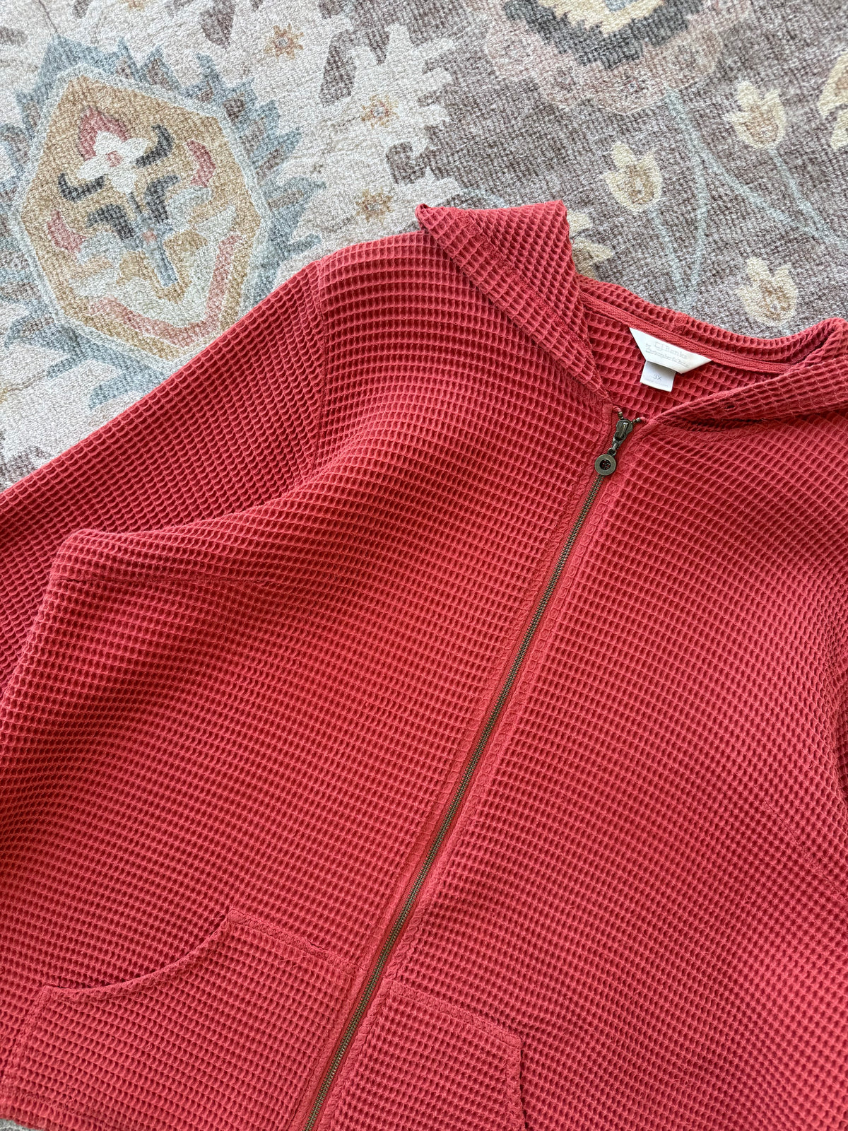 Waffle Zip Up Hoodie - 3XL