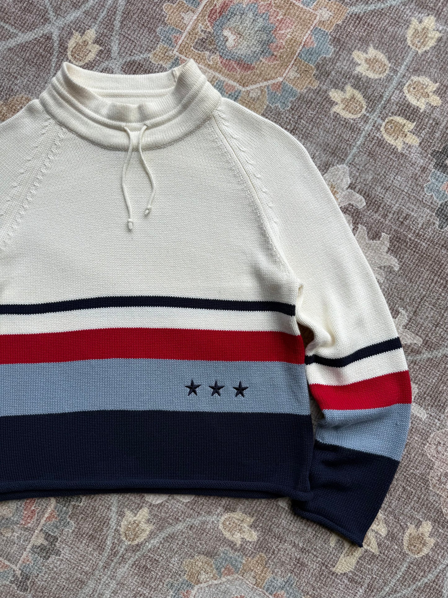 Americana Mock Neck Sweater - S