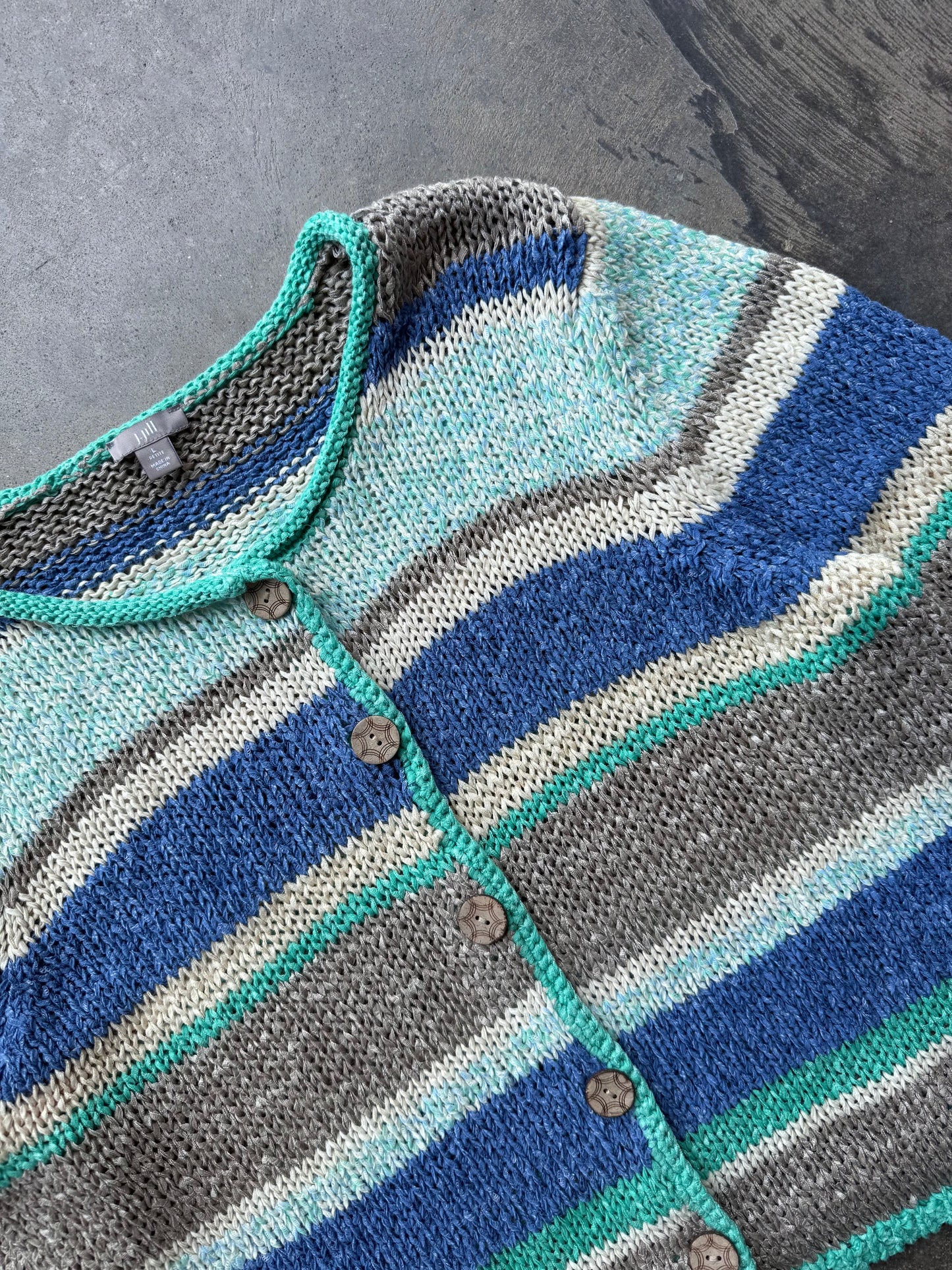 Striped Cardigan - L