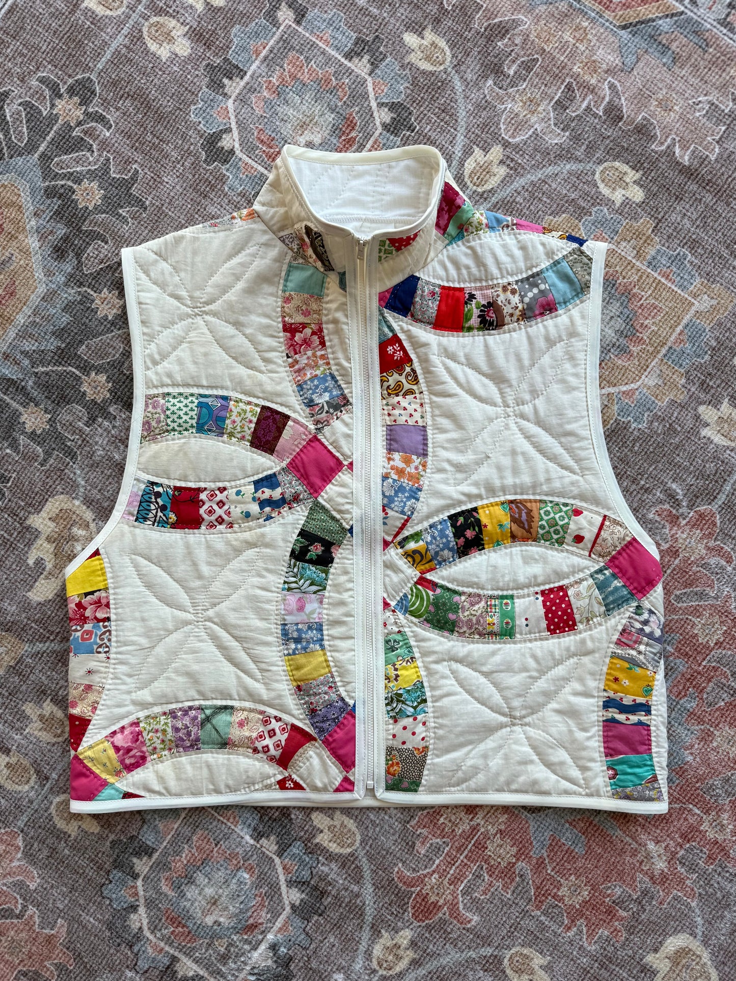 Quilt Zip Up Vest - L