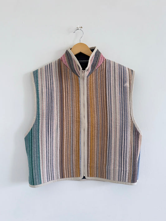 Quilt Zip Up Vest - L