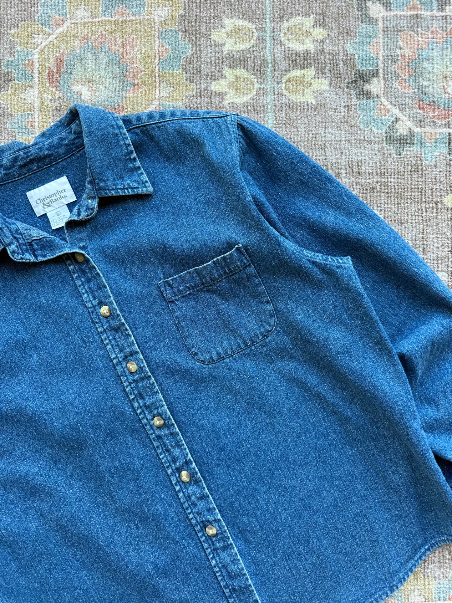 Denim Button Down - L