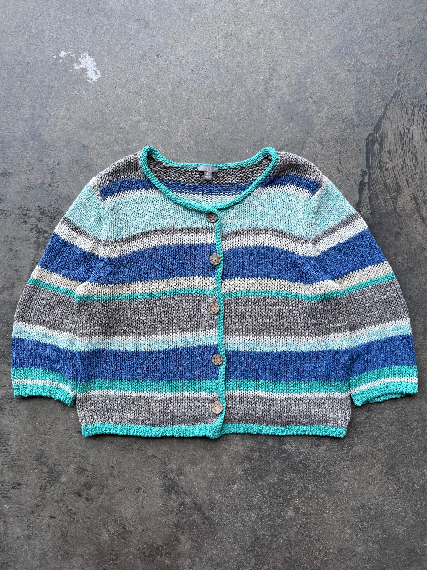 Striped Cardigan - L