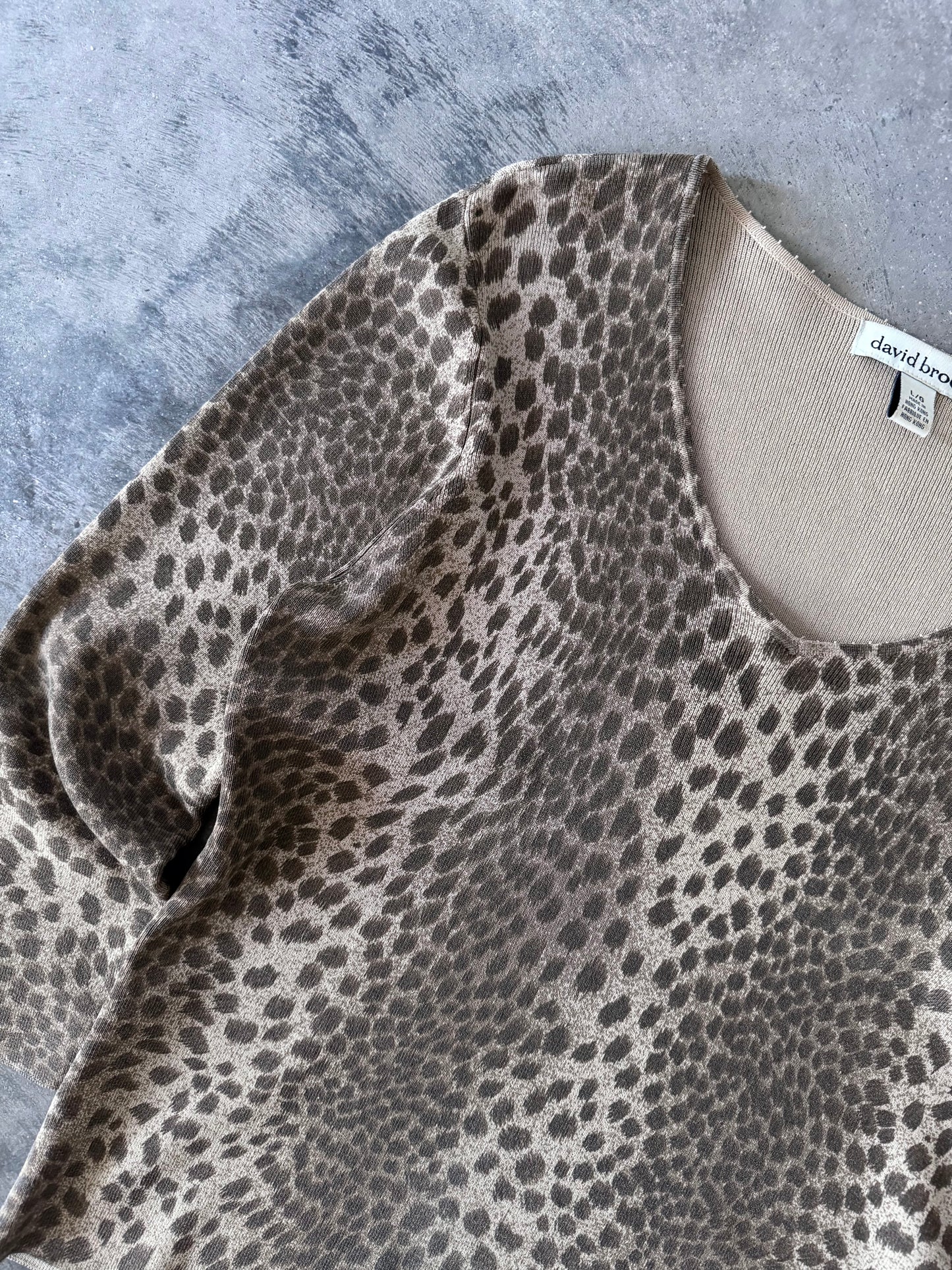 Leopard Print Top - L