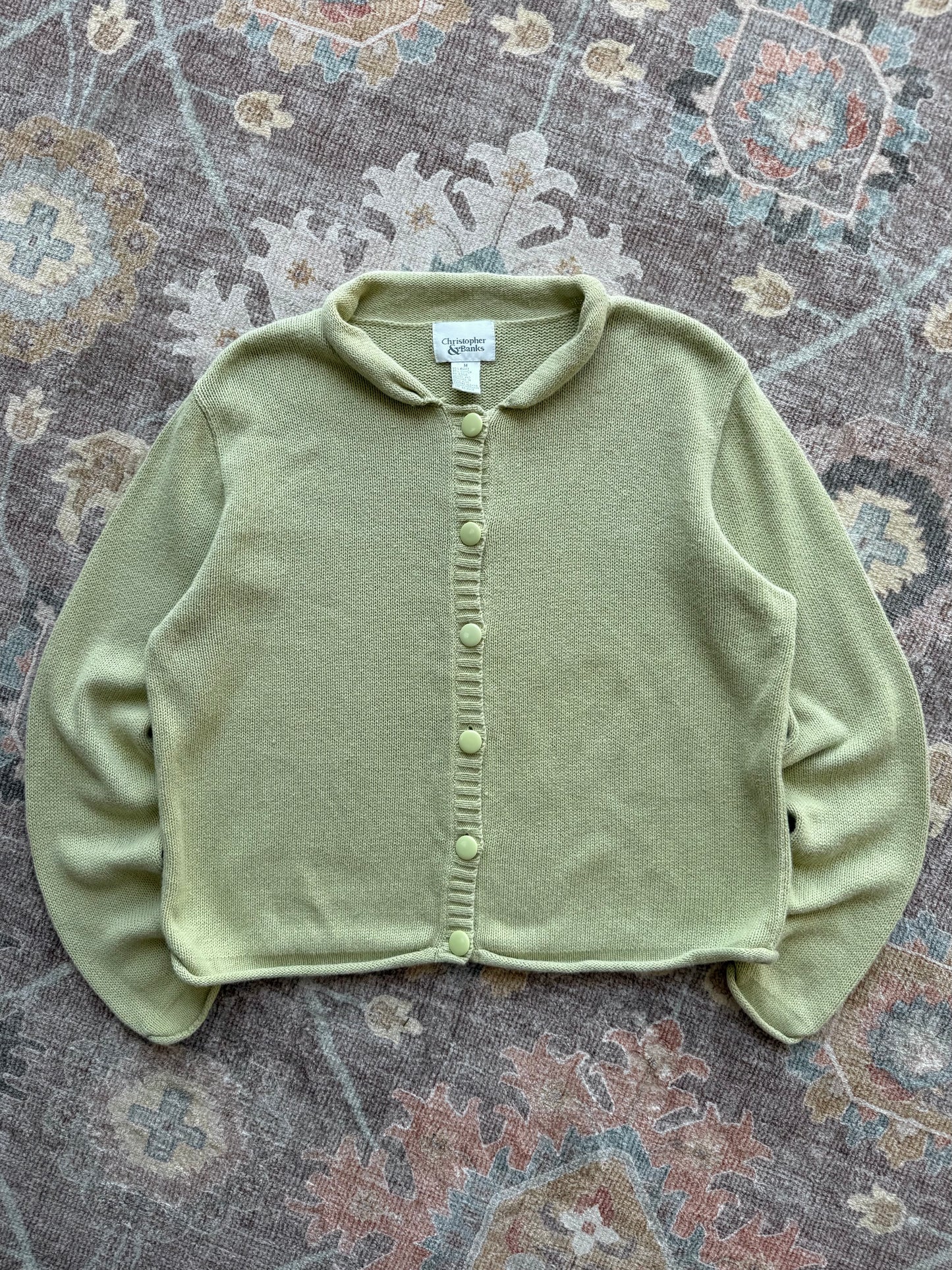 Roll Neck Cardigan - M