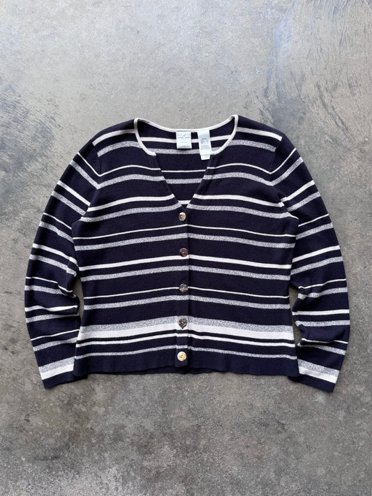 Striped Cardigan - L