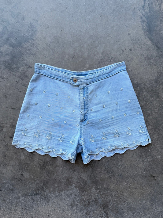 Flower Denim Shorts - 30x3