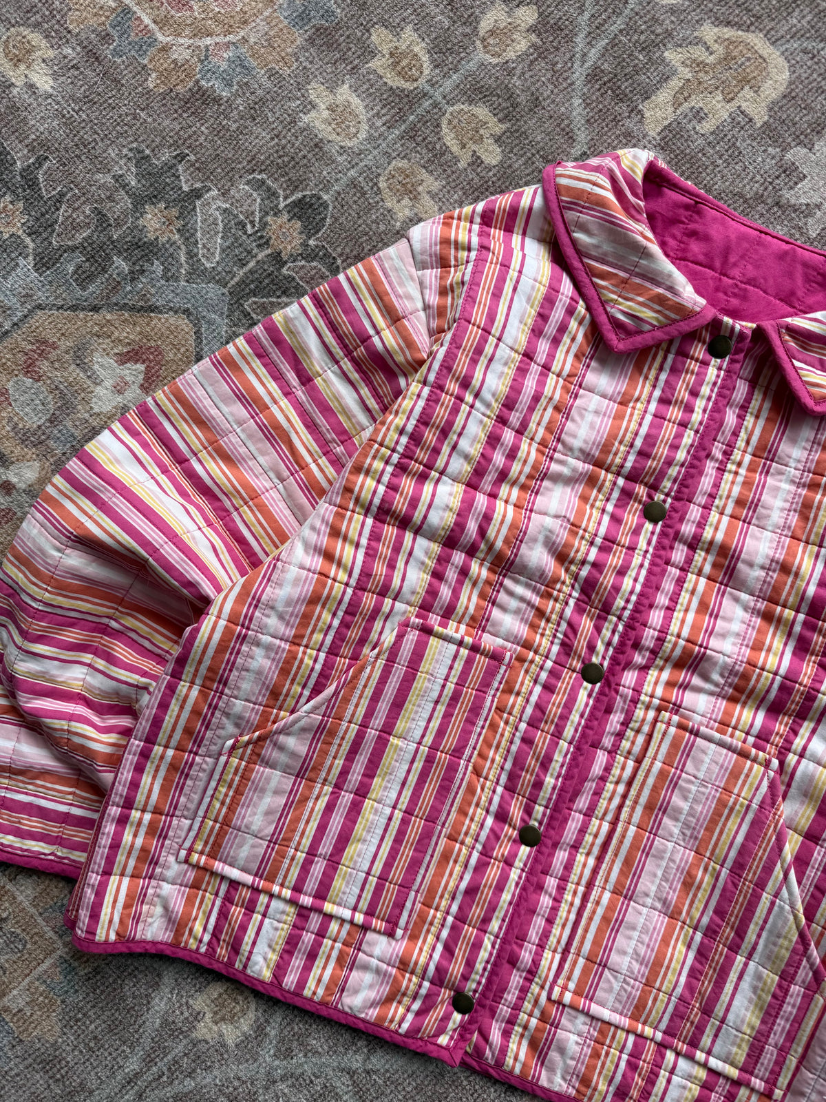 Quilt Snap Button Jacket - M