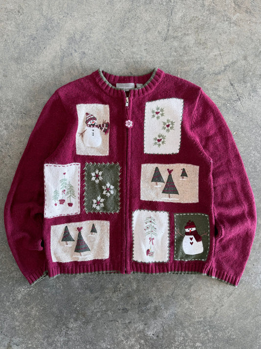 Christmas Zip Up Cardigan - PM