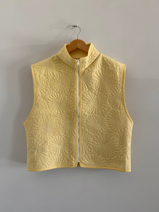 Quilt Zip Up Vest - L