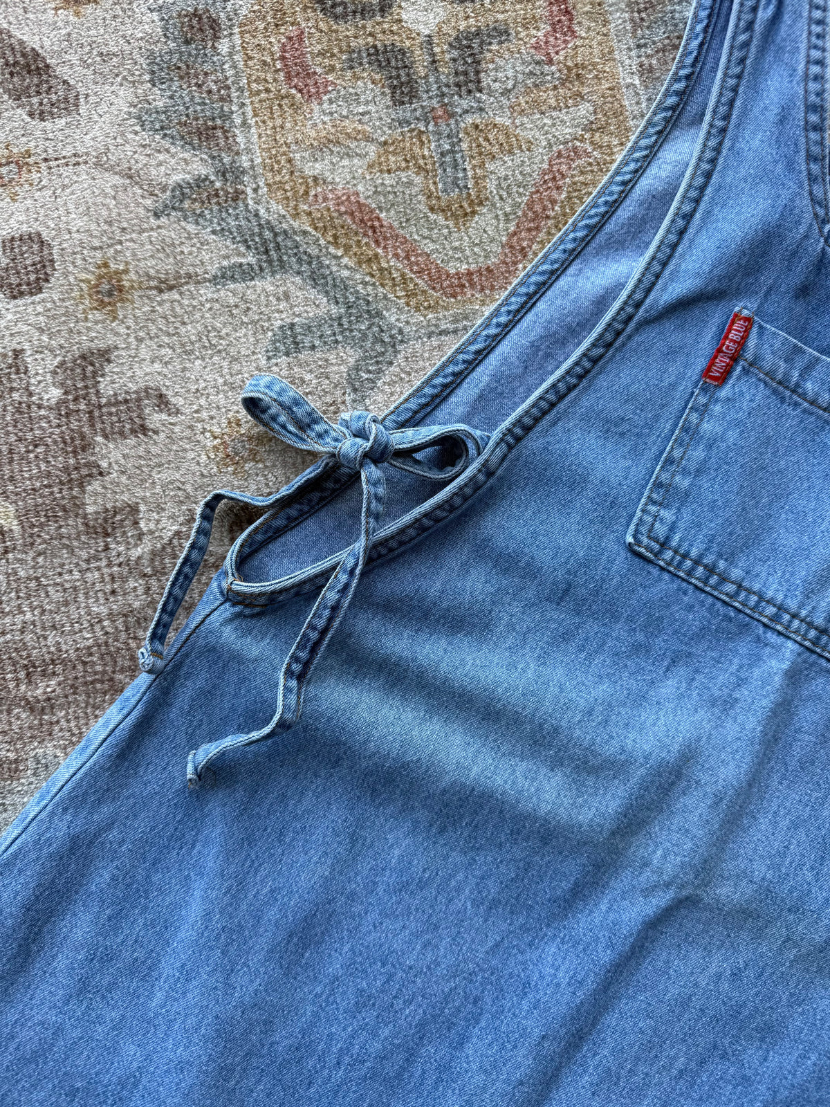 Denim Tie Dress - M