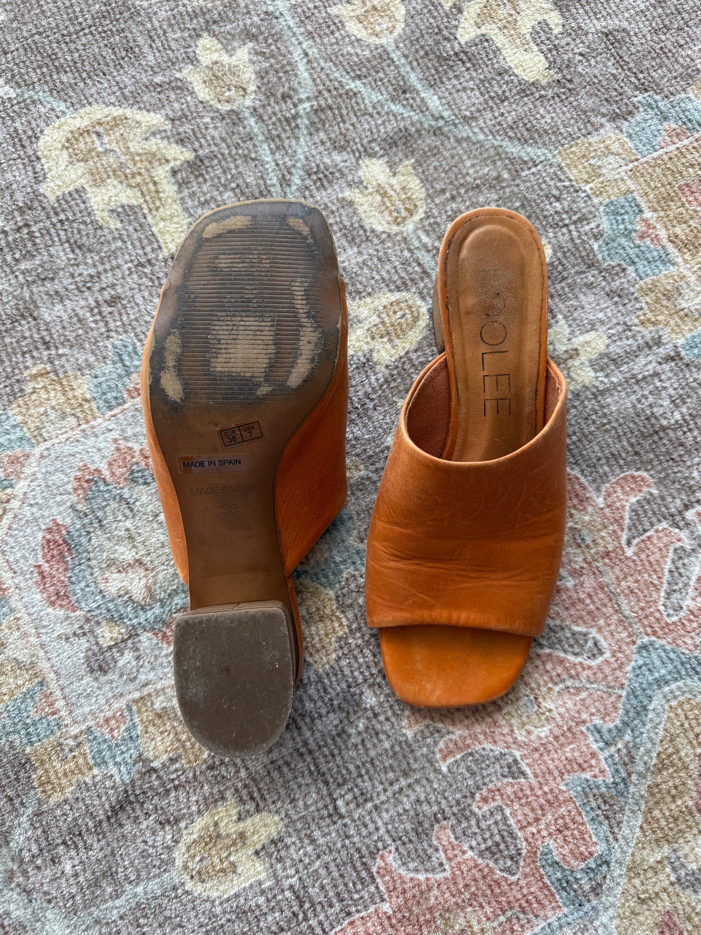 Leather Platform Sandals - 7