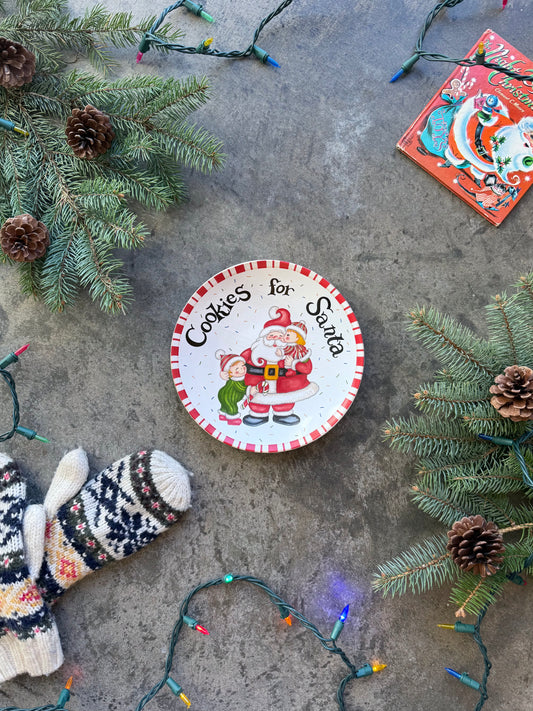 Santa Cookie Plate