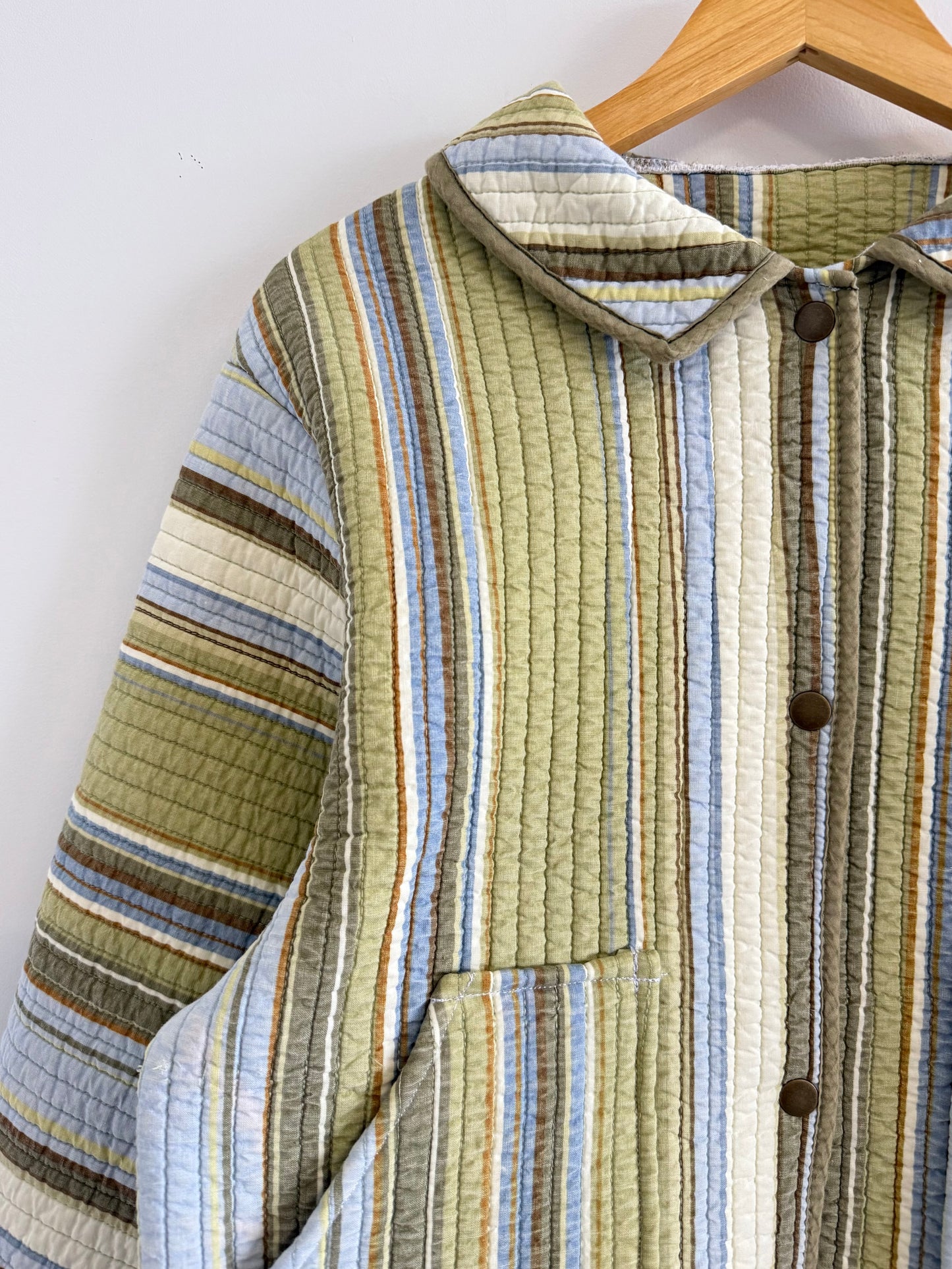 Quilt Button Snap Jacket - S