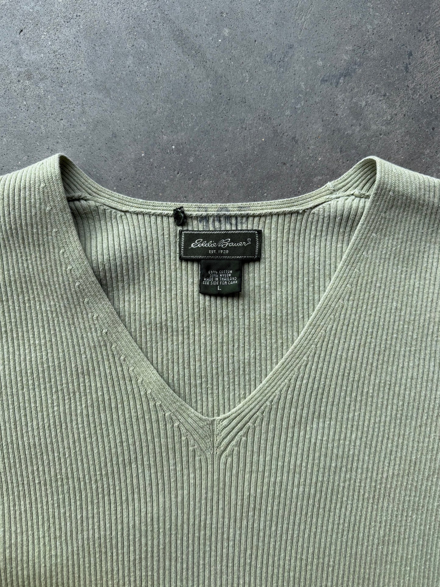 Ribbed Long Sleeve - L