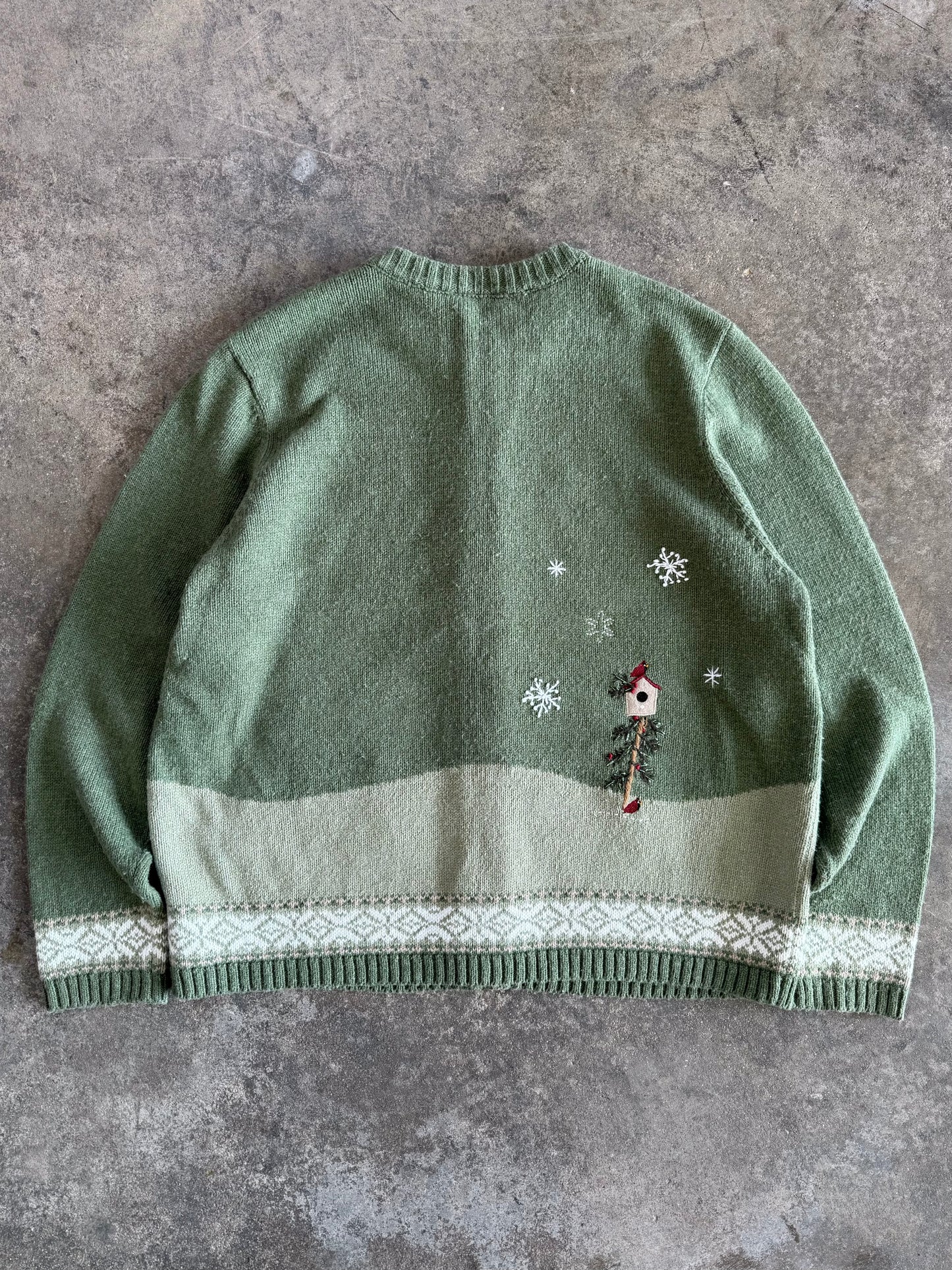 Snowman Zip Up Cardigan - XL