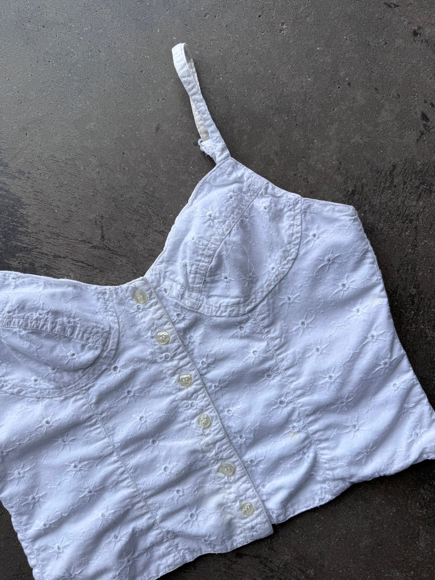 Eyelet Bustier Tank - M