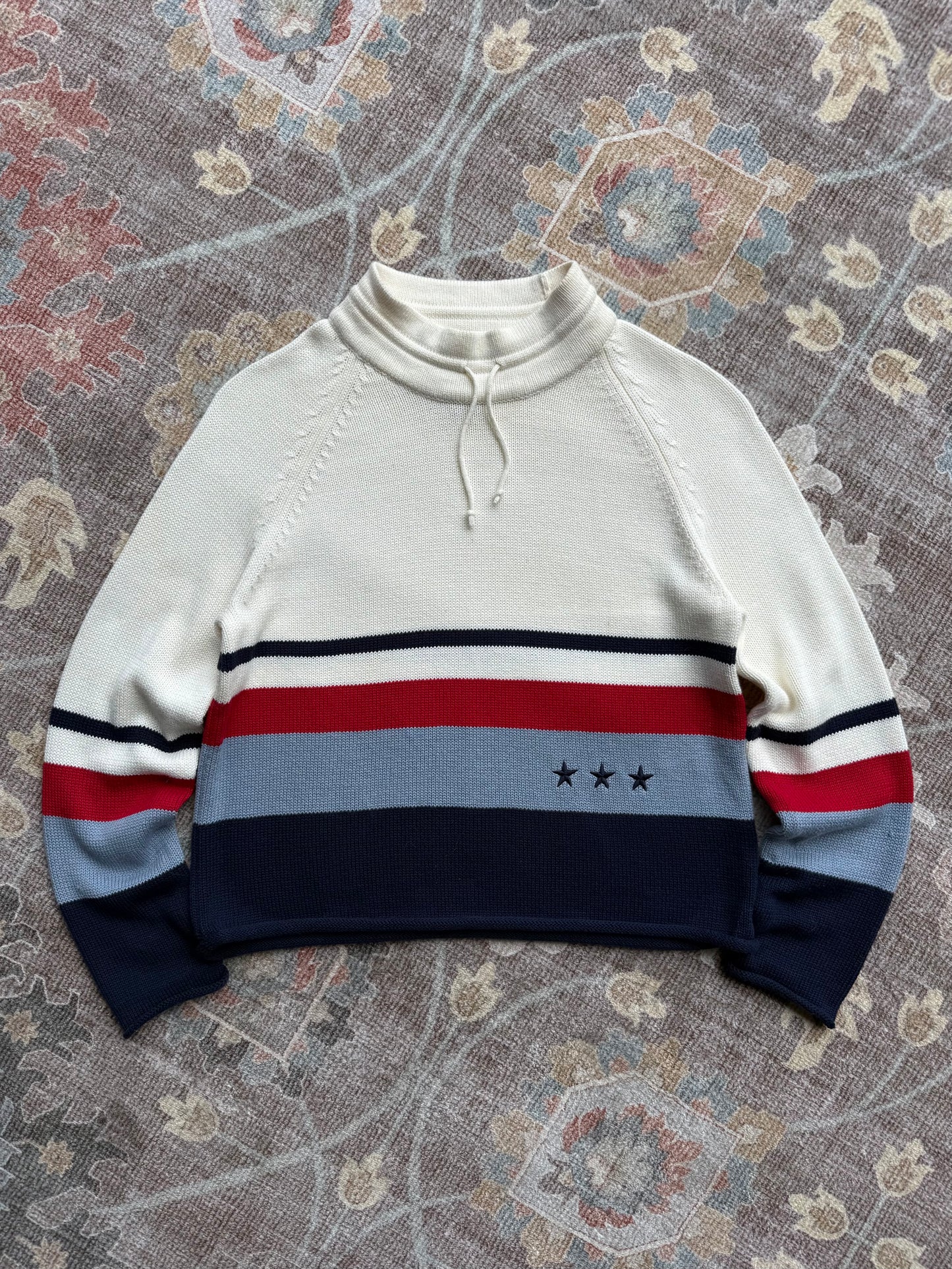 Americana Mock Neck Sweater - S