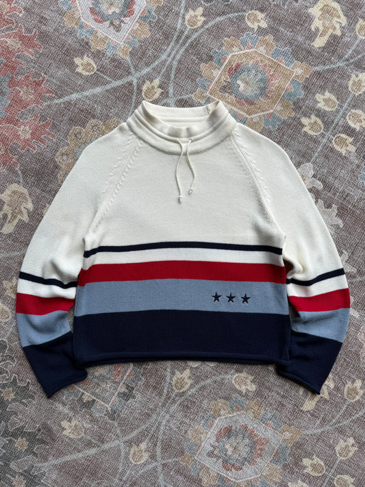 Americana Mock Neck Sweater - S