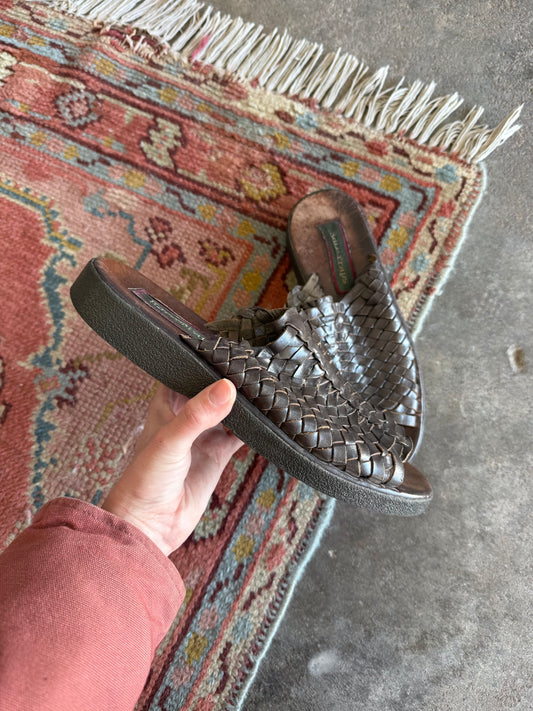 Platform Leather Sandals - 8