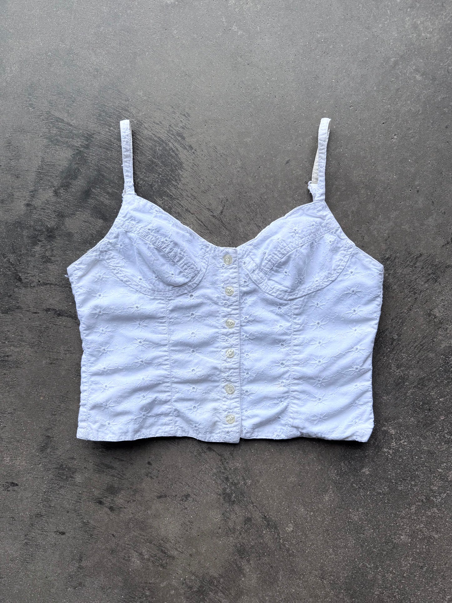 Eyelet Bustier Tank - M