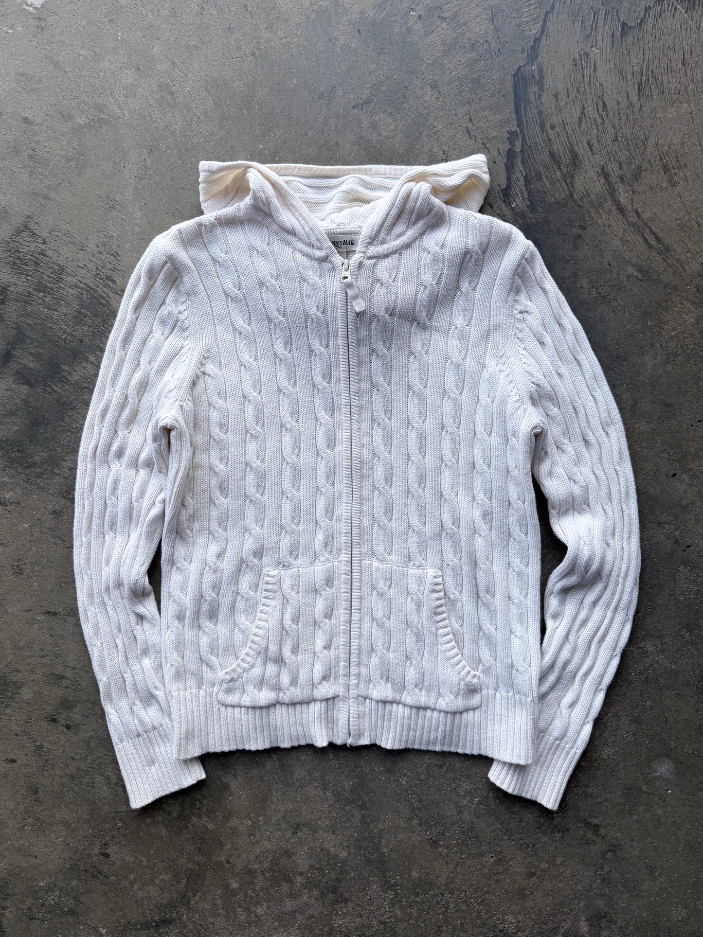 Zip Up Sweater Hoodie - L