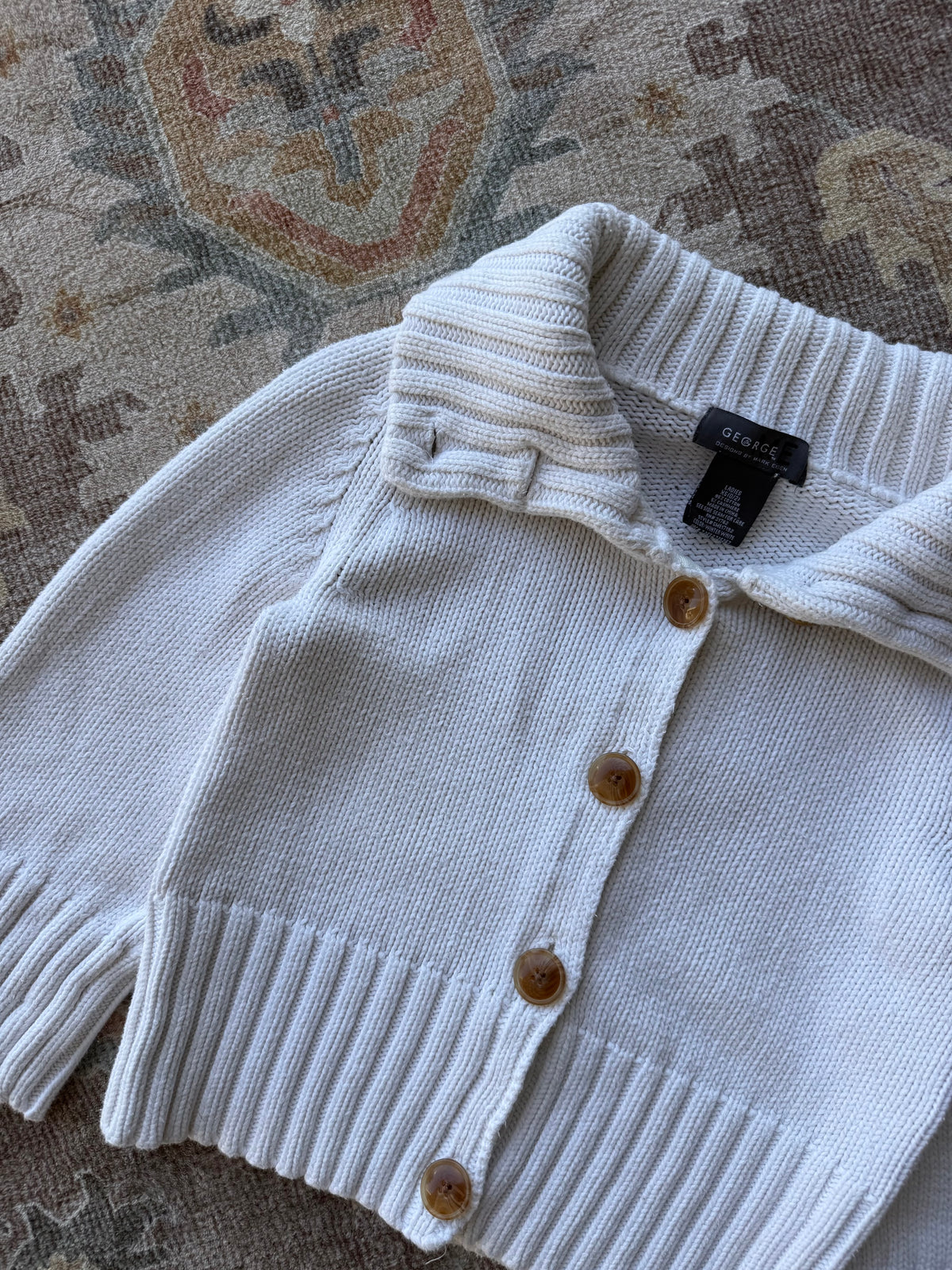 Cropped Sleeve Cardigan - XS