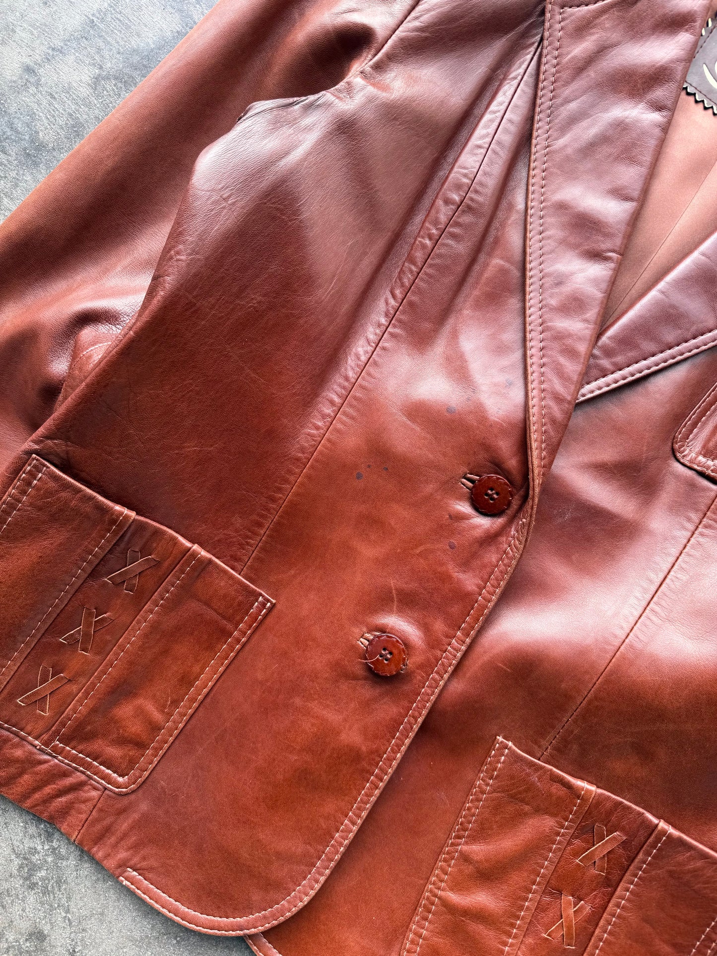 Leather Jacket - L