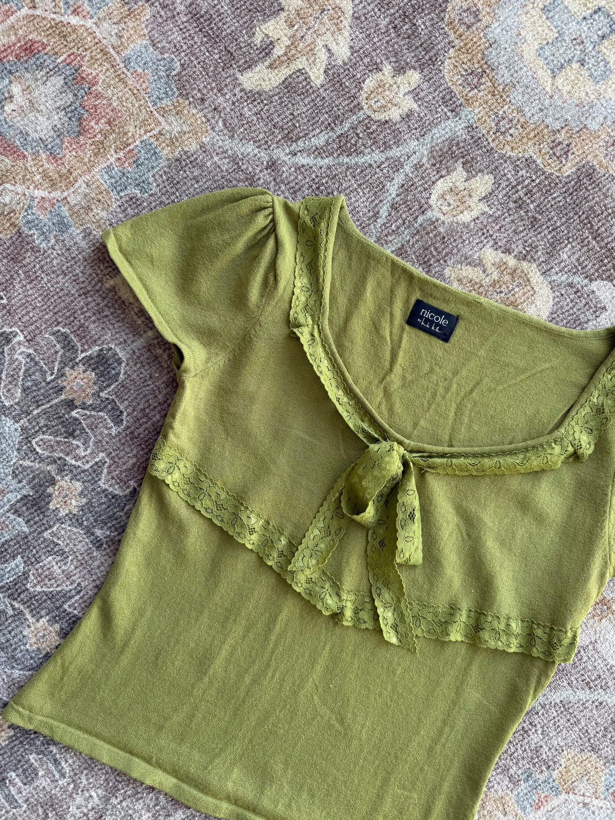 Lace Trim Top - M