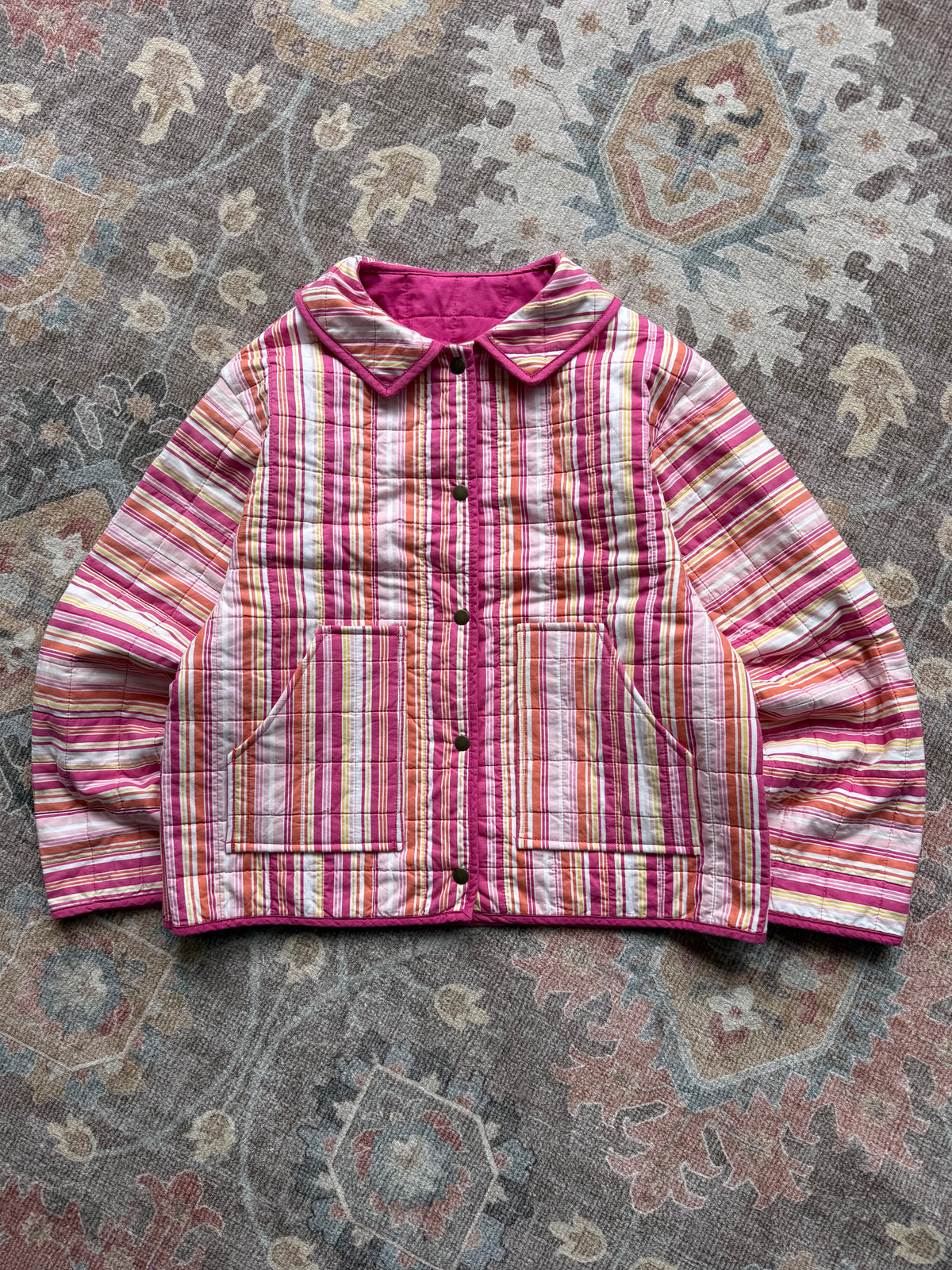 Quilt Snap Button Jacket - M