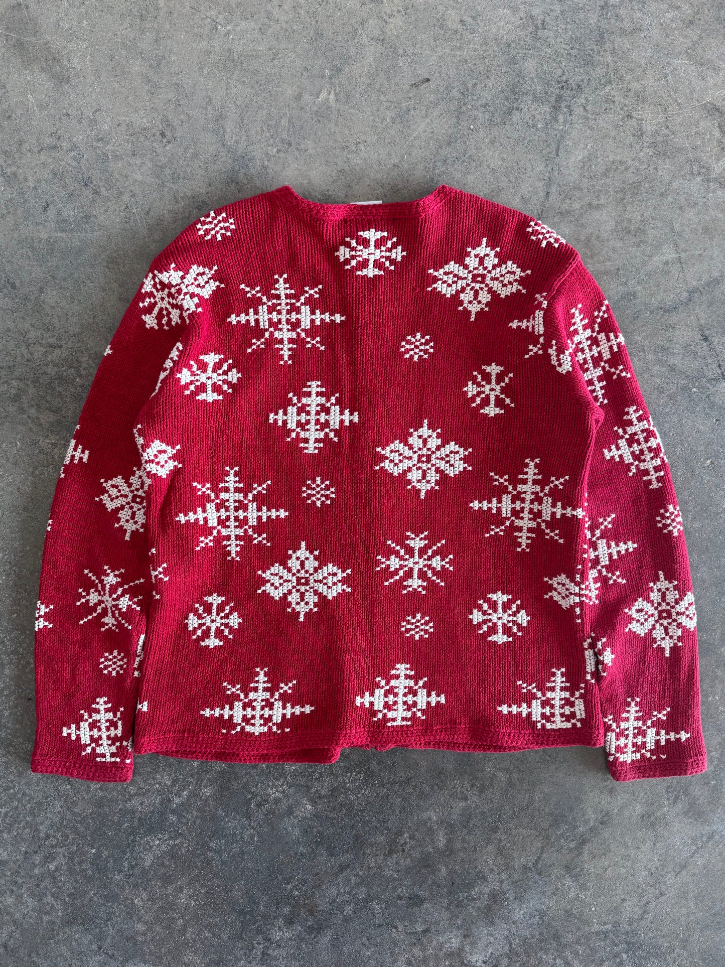 Snowflake Zip Up Cardigan - S