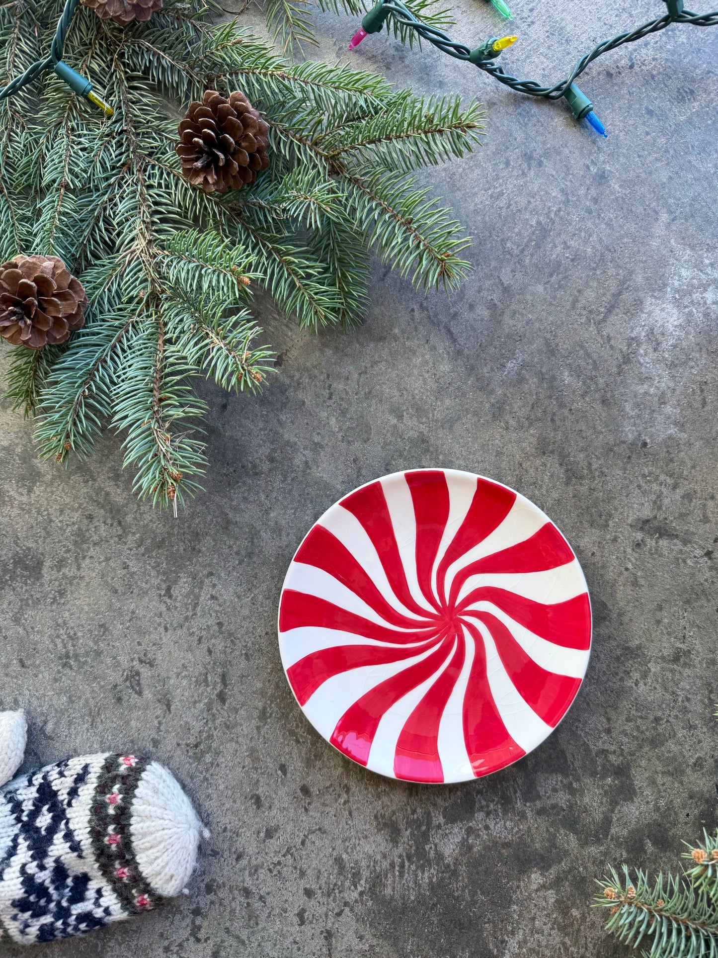 Candy Cane Plate