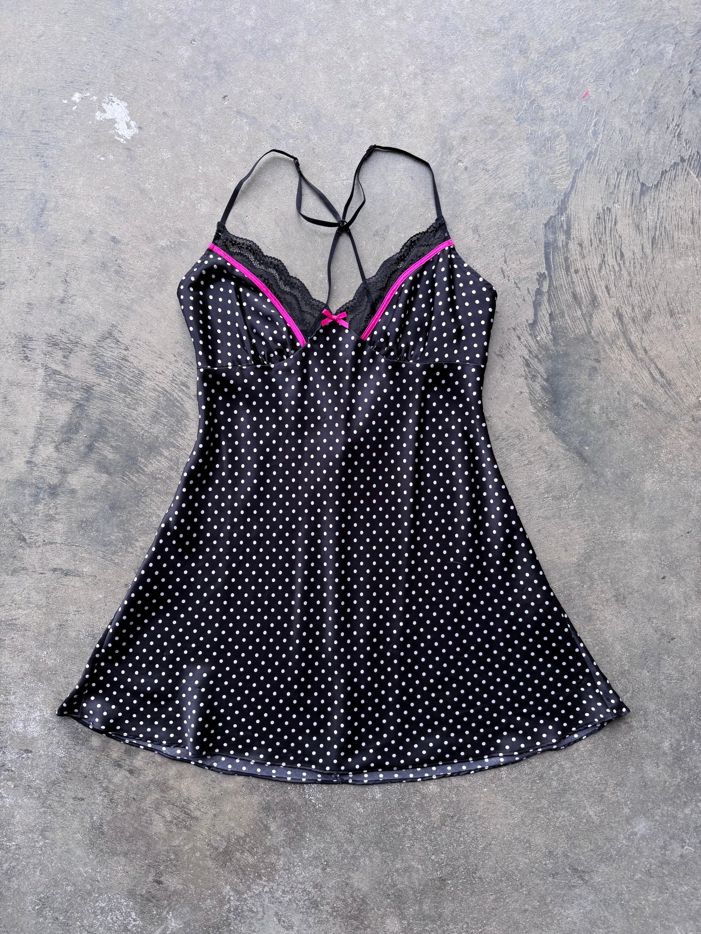 Polka Dot Slip Dress - L