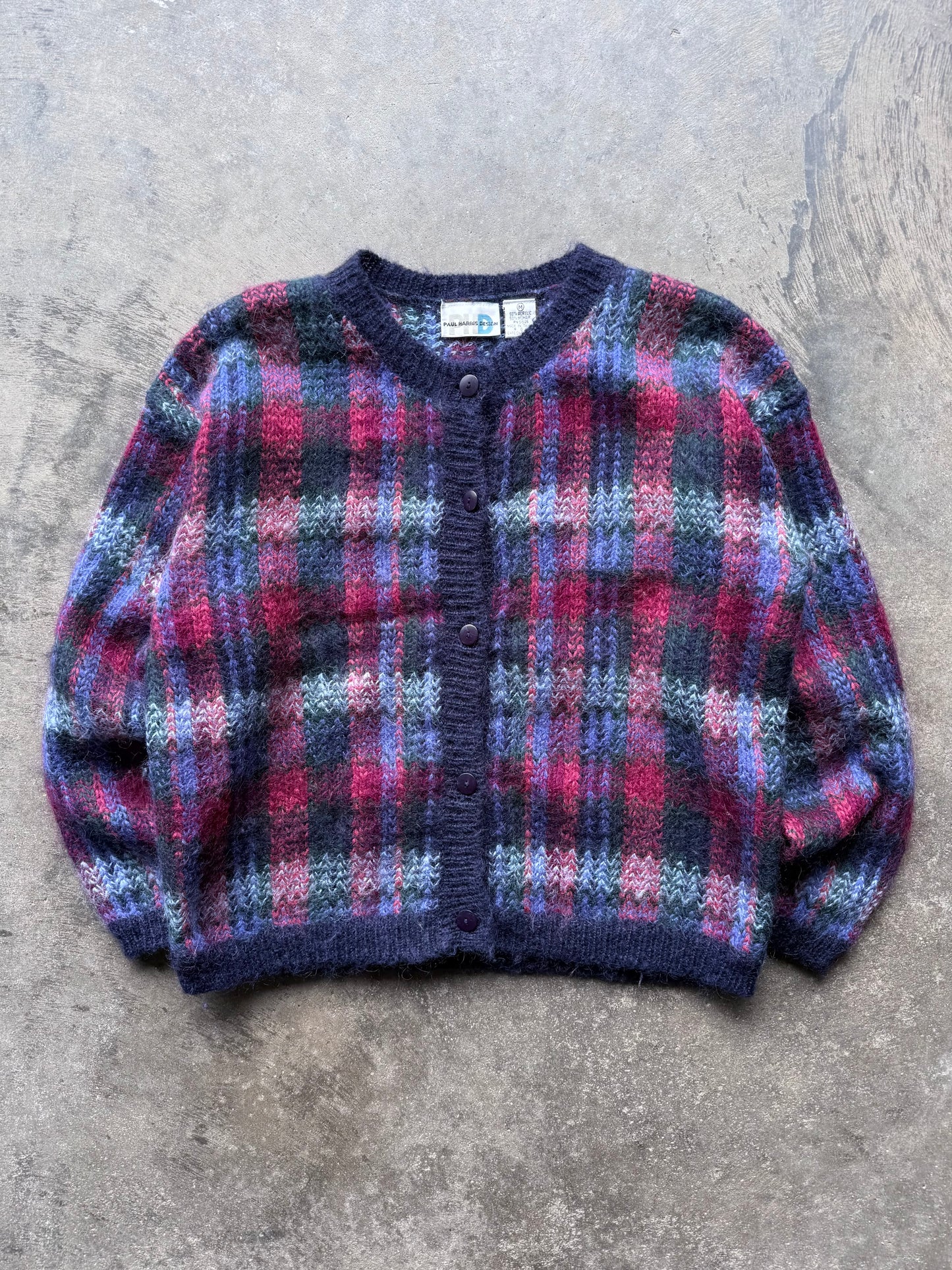Plaid Cardigan - M
