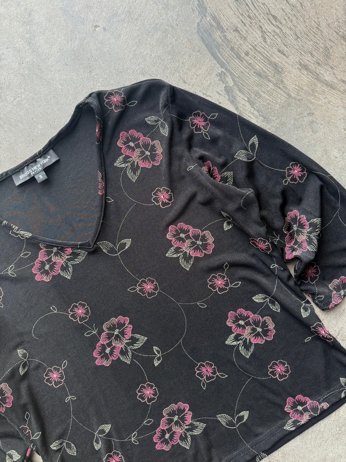 Flower Beaded Top - S