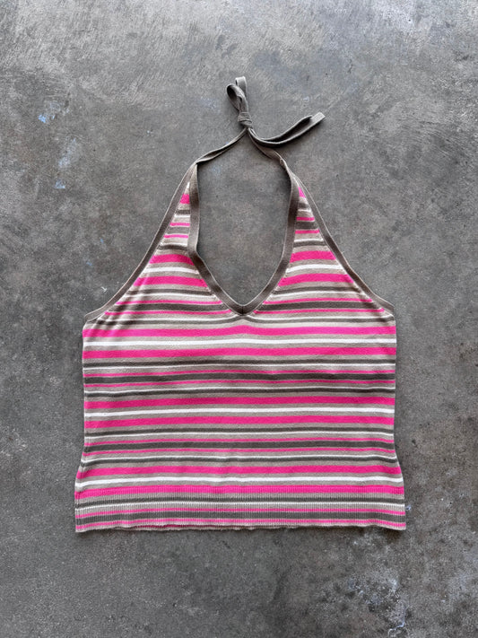 Striped Halter Tank - XL