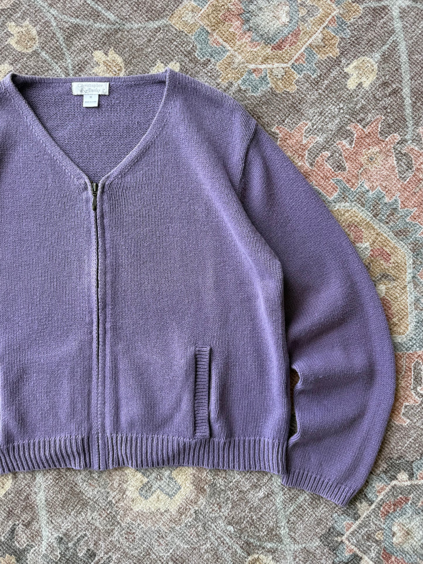 Zip Up Cardigan - M