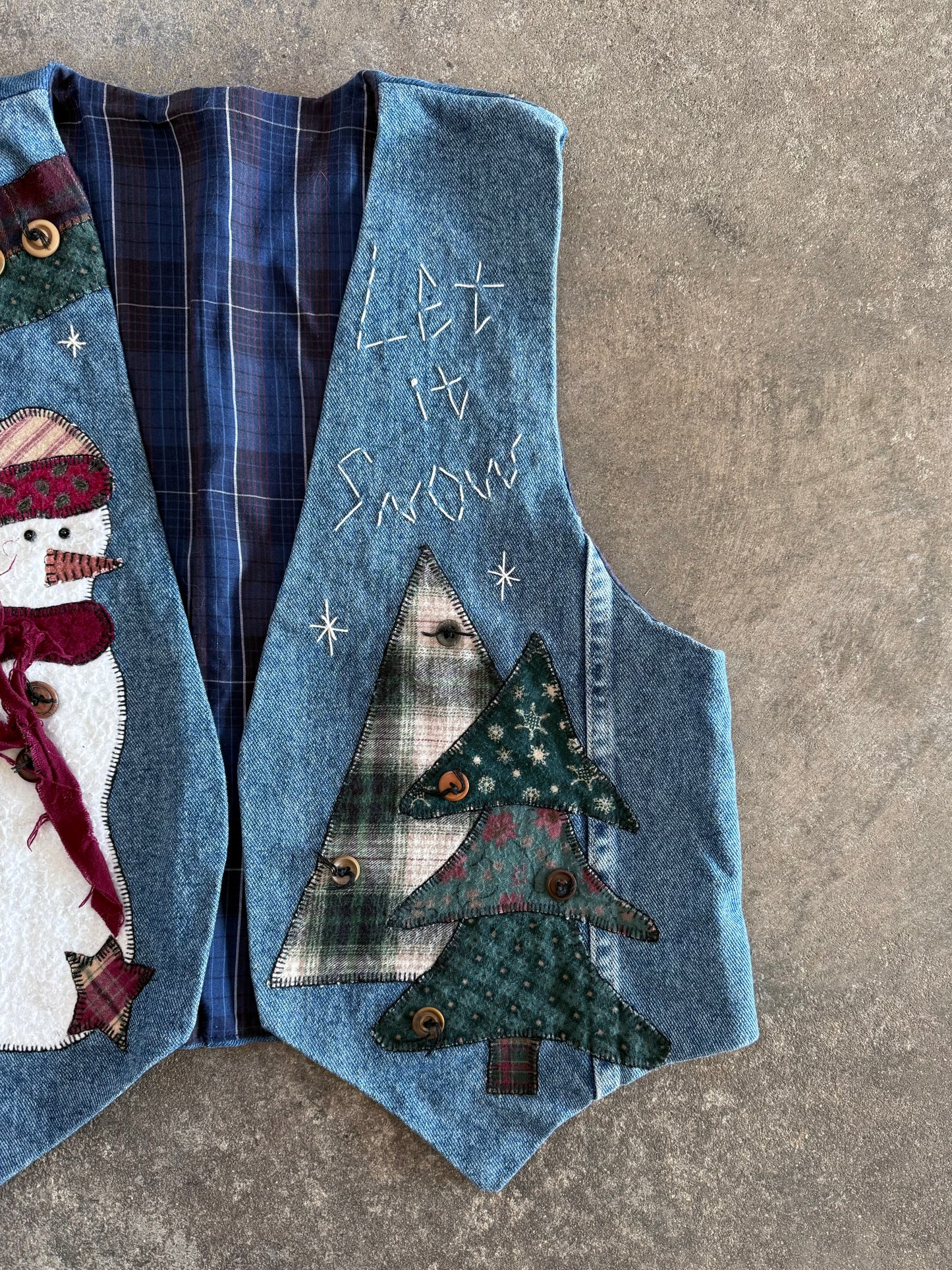 Denim Christmas Vest - XL