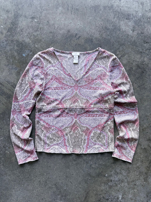 Sheer Paisley Longsleeve - XS