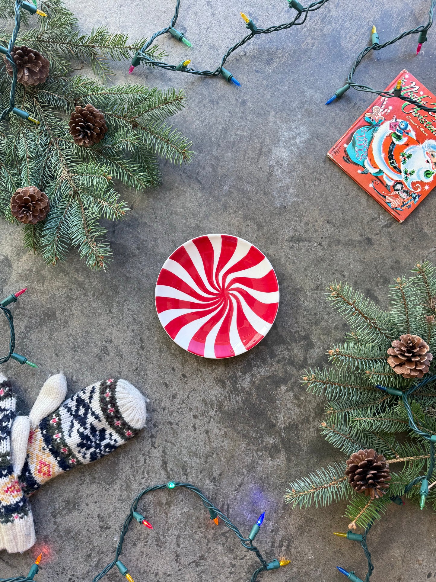 Candy Cane Plate