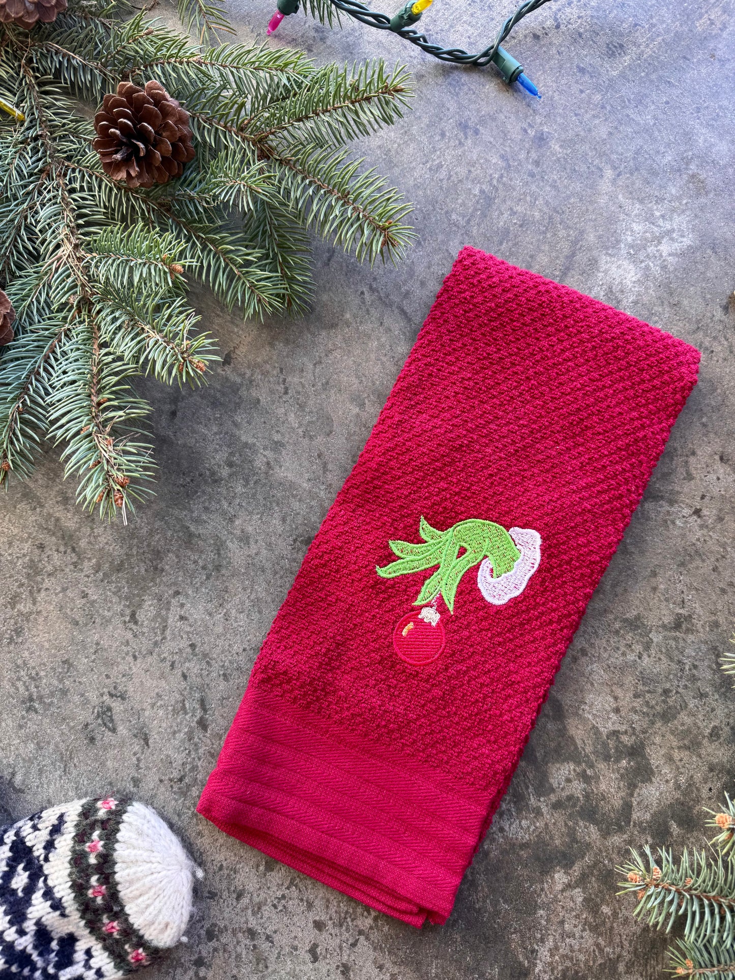Grinch Decorative Hand Towel