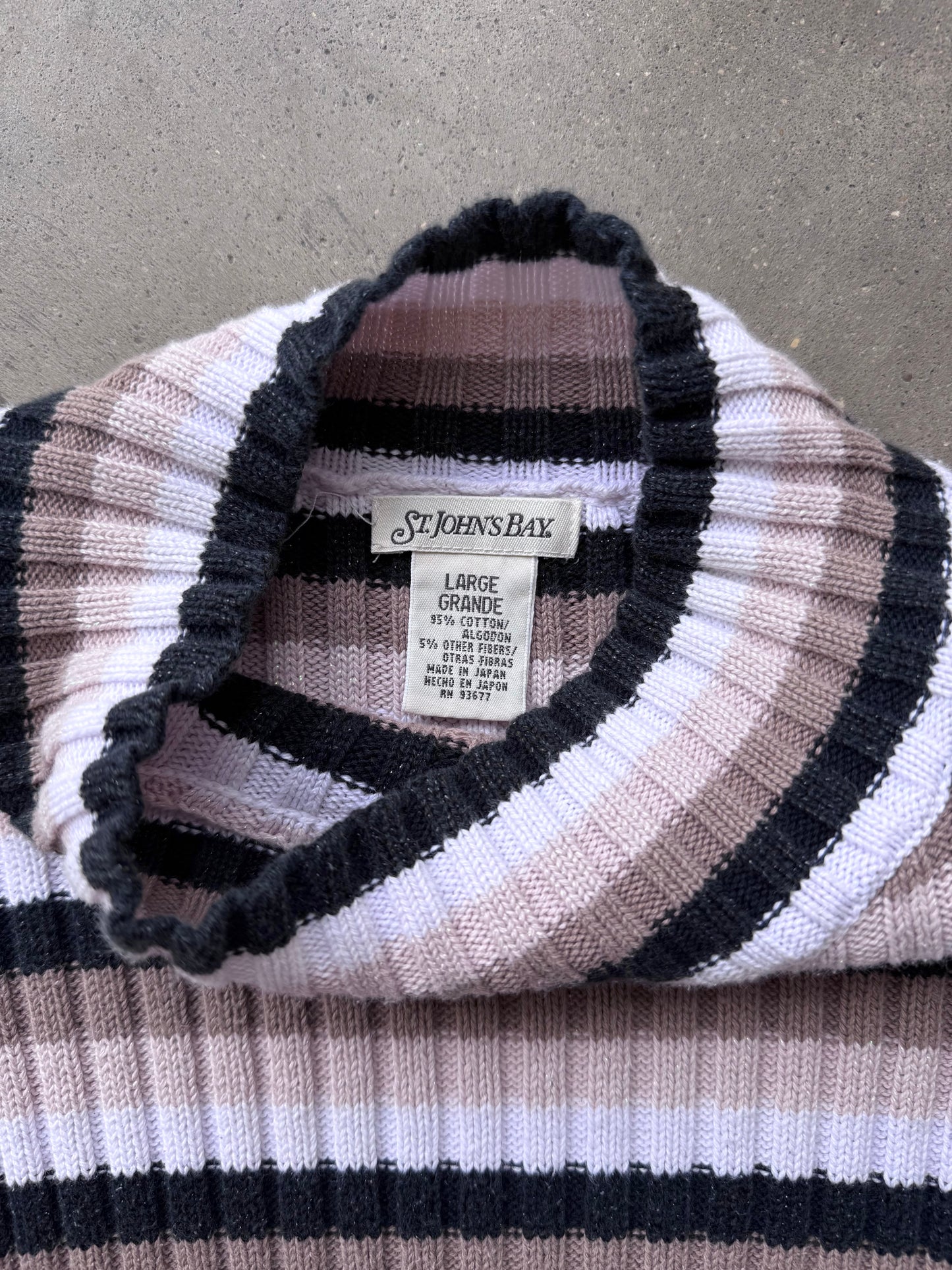 Striped Sweater - L