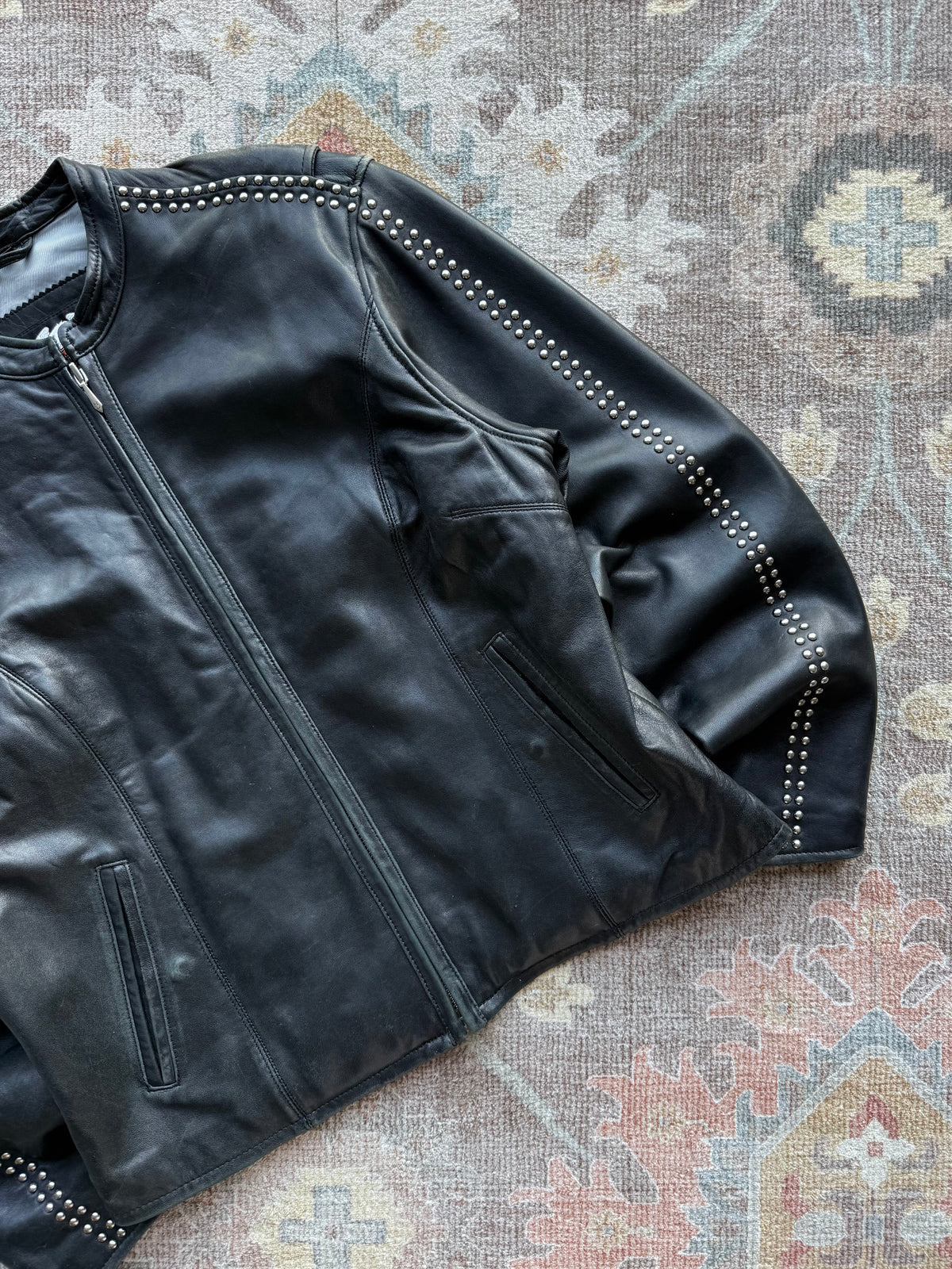 Harley Studded Leather Jacket - L