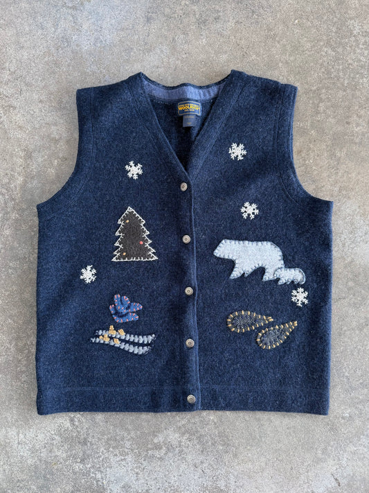 Wintry Wool Vest - L