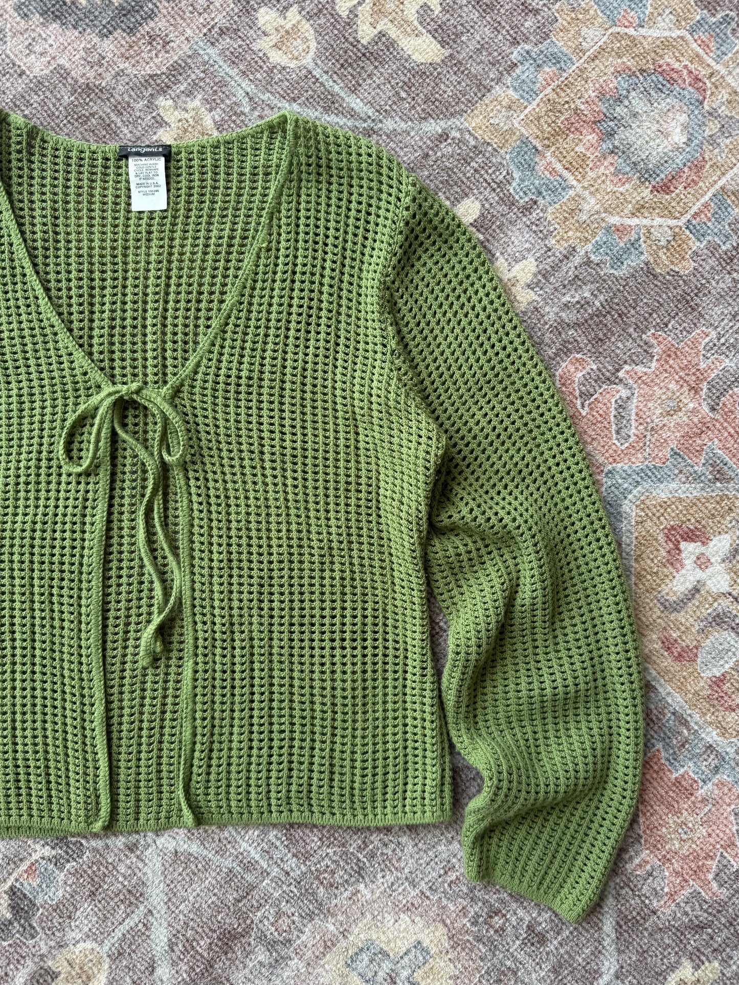 Tie Crochet Cardigan - M