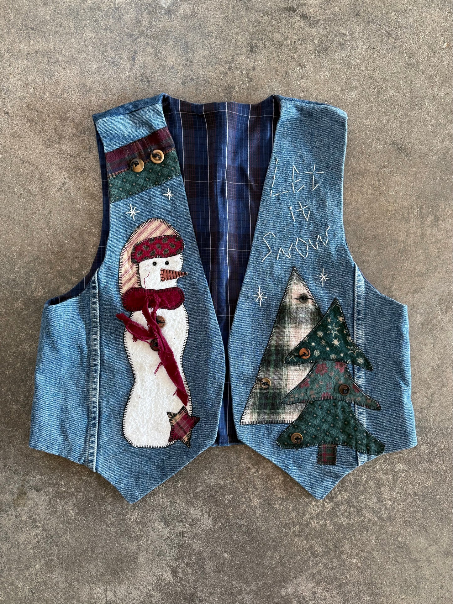 Denim Christmas Vest - XL