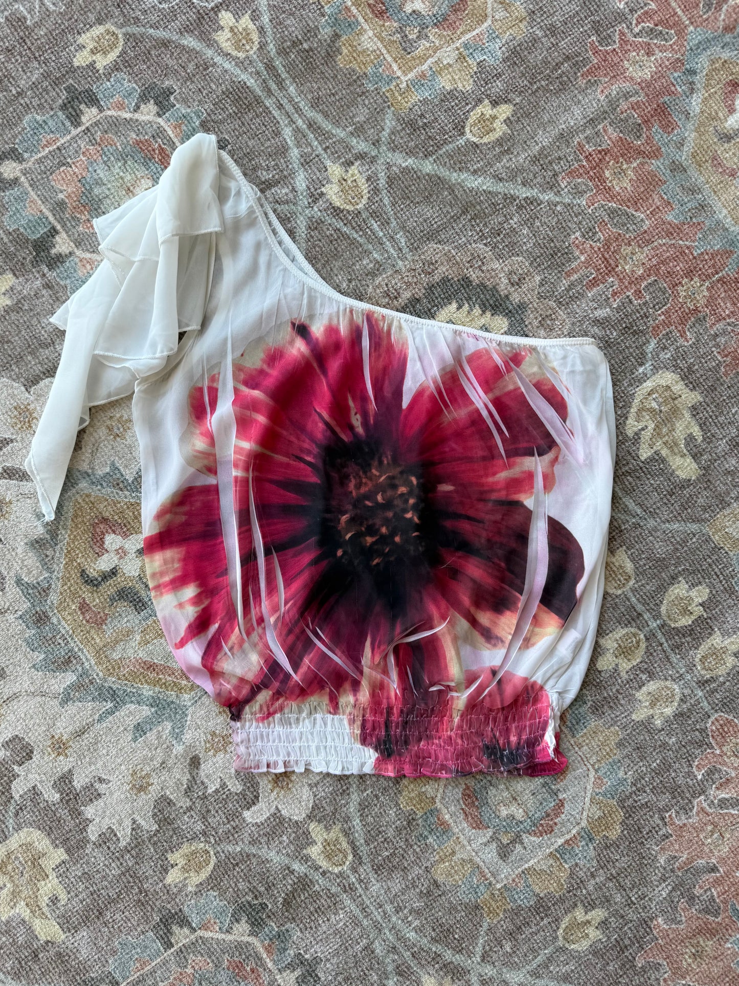 Sheer Flower Tank - M